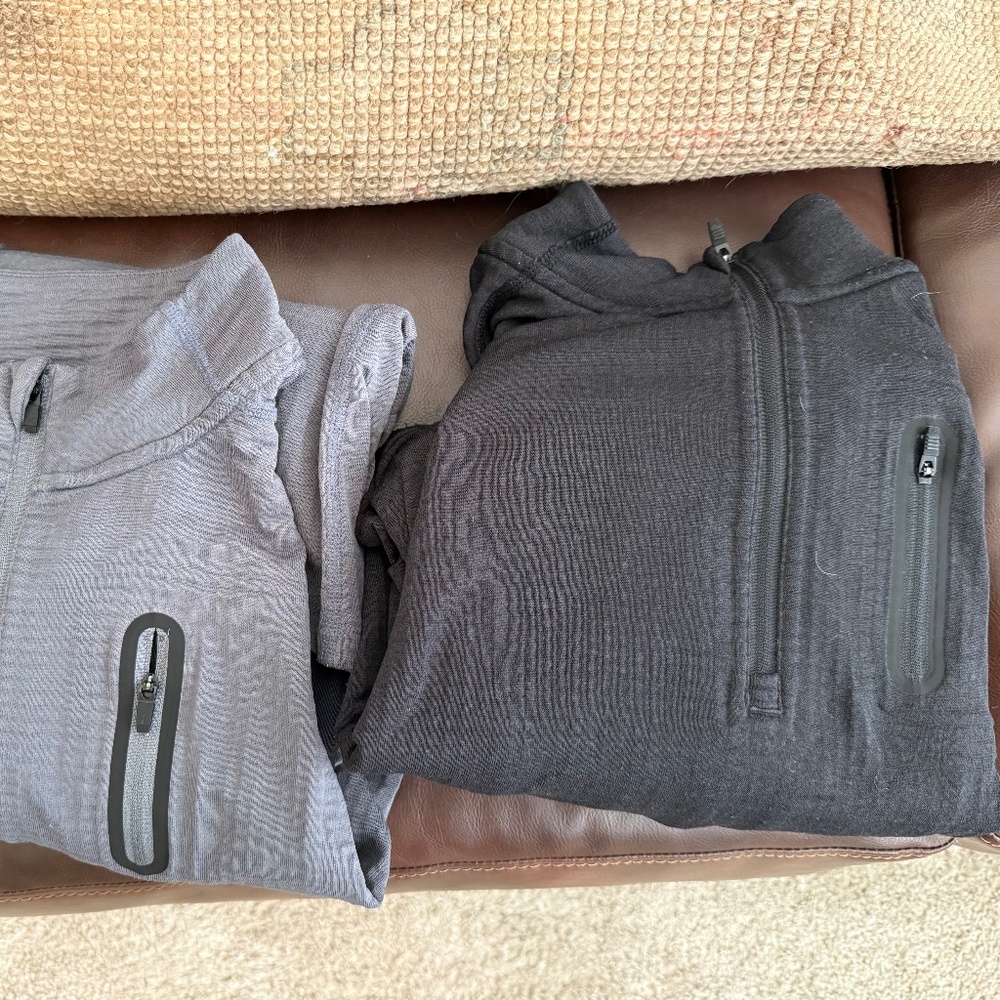 Ten Thousand Over Zip 1/4 Zips – Size M – Black & Gray